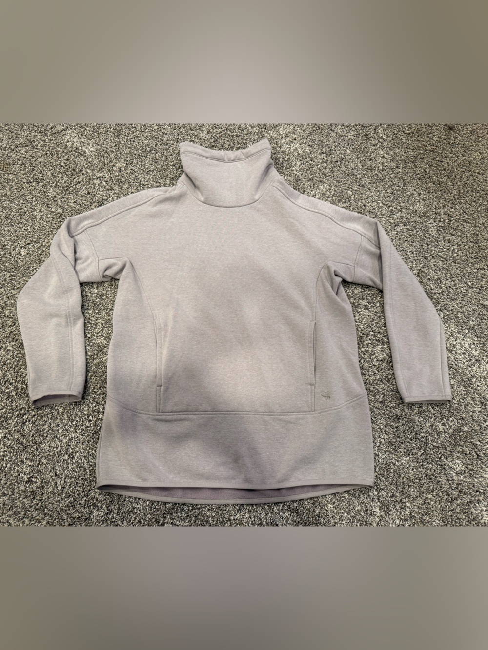 Mountain Hardwear Light Gray Funnel Neck Pullover